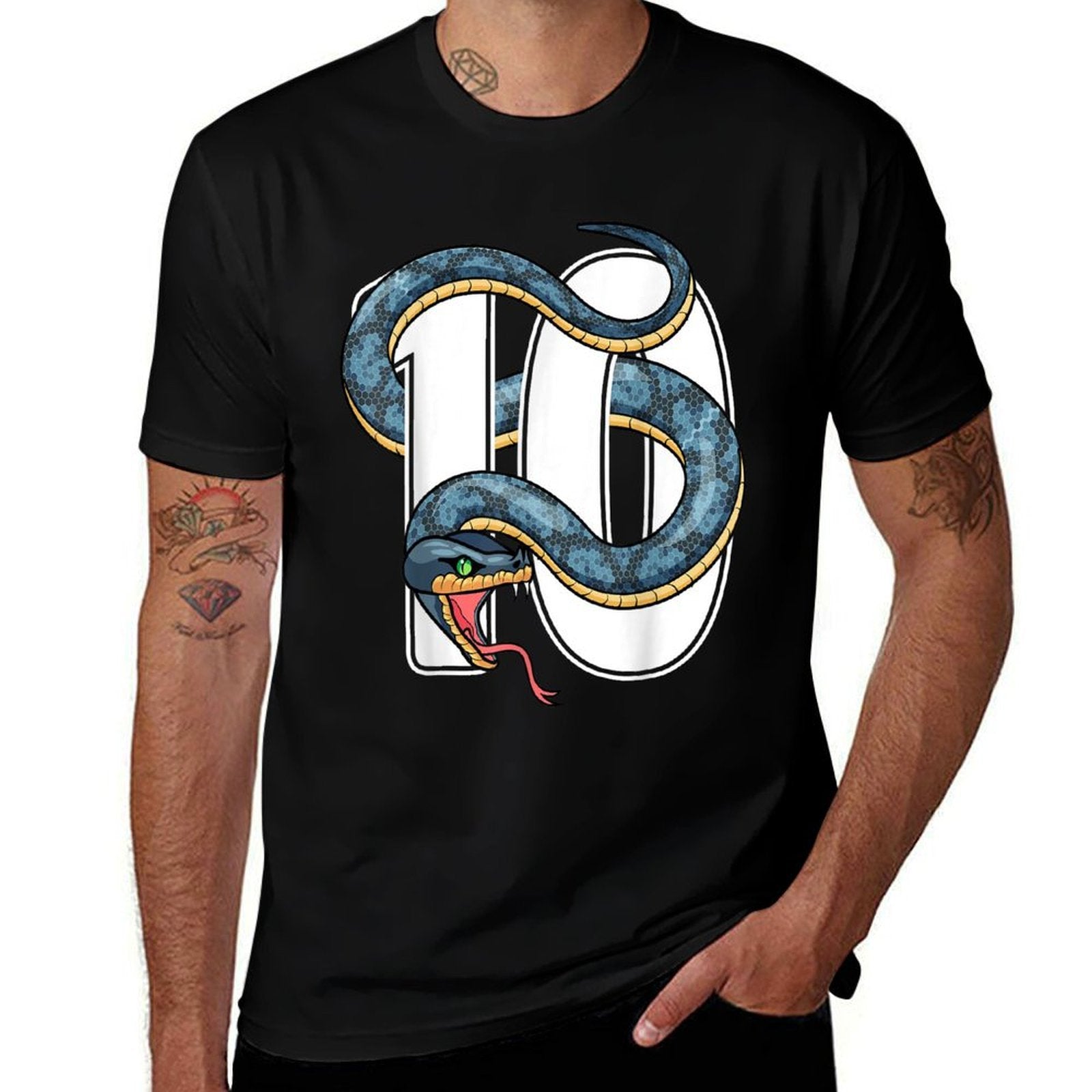 10th Birthday Snake Lover Ten 10 Year Old Birthday Boy Girl  Durable T-Shirt