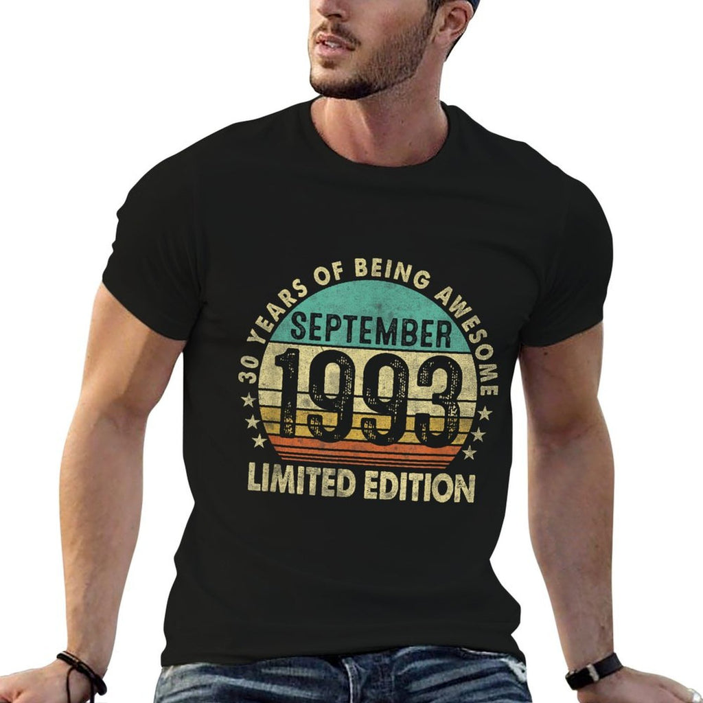 30 Year Old Gift Vintage September 1993 Funny 30th Birthday  Lightweight T-Shirt