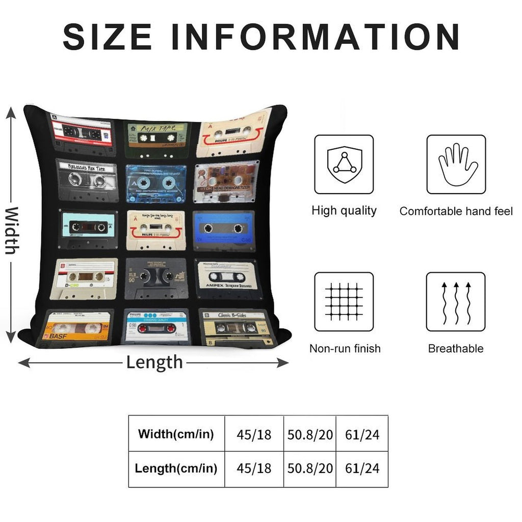 #Music Soft Fade-Resistant Throw Pillow