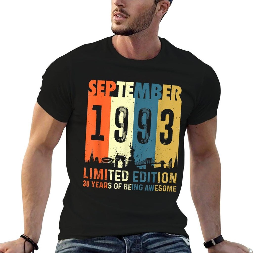 30 Limited Edition, Made in September 1993 30th Birthday  Trendy Pattern T-Shirt