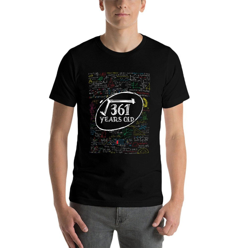 19 Years Old Birthday Mathematics Square Root 361  High-quality Stitching T-Shirt