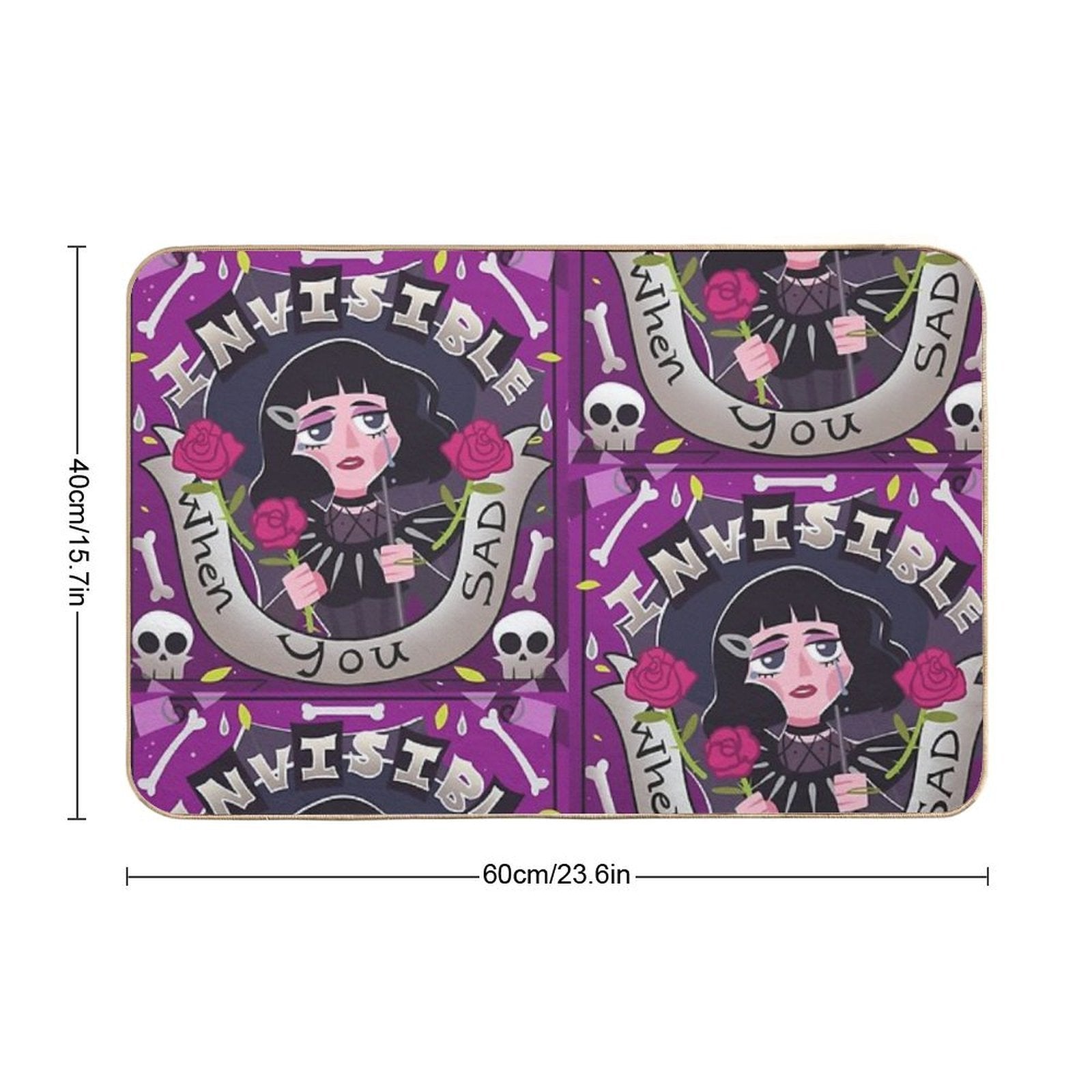 Invisible When You're Sad  Long-Lasting Bath Mat