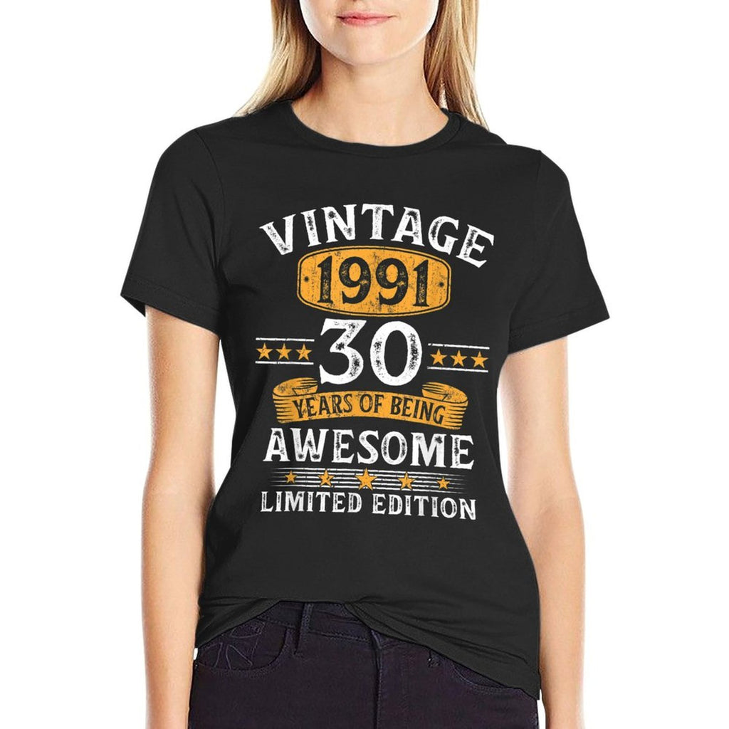 30 Years Old Gift Vintage 1991 Limited Edition 30th Birthday  Polyester Blend T-Shirt