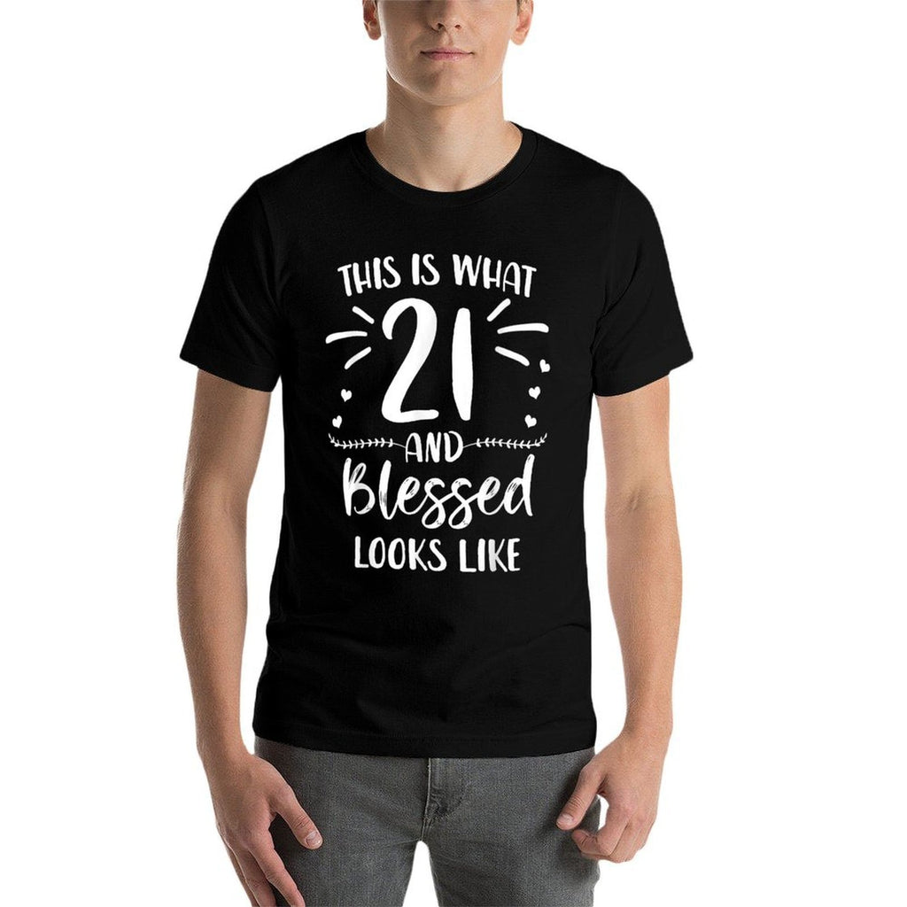 21 And Blessed 21st Birthday Christian Cute Religious  Versatile T-Shirt