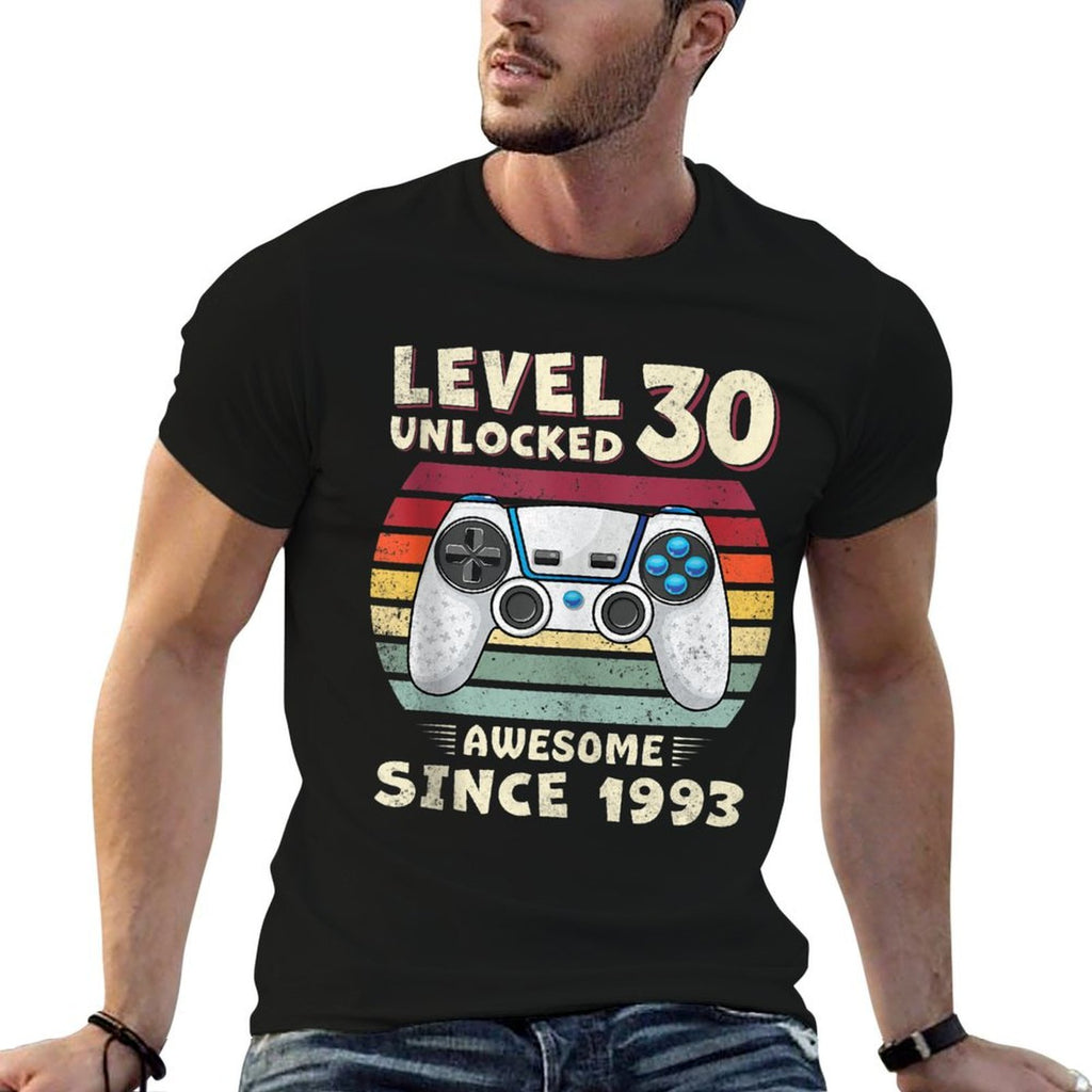 30 Birthday Decorations Gamer Men Video 1993 30th Birthday  Moisture-wicking T-Shirt