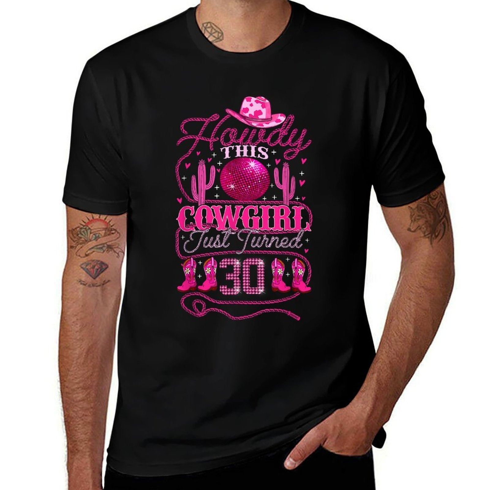 30yr Birthday Cowgirl Western 30Years Old Girl 30th Birthday  Affordable Price T-Shirt