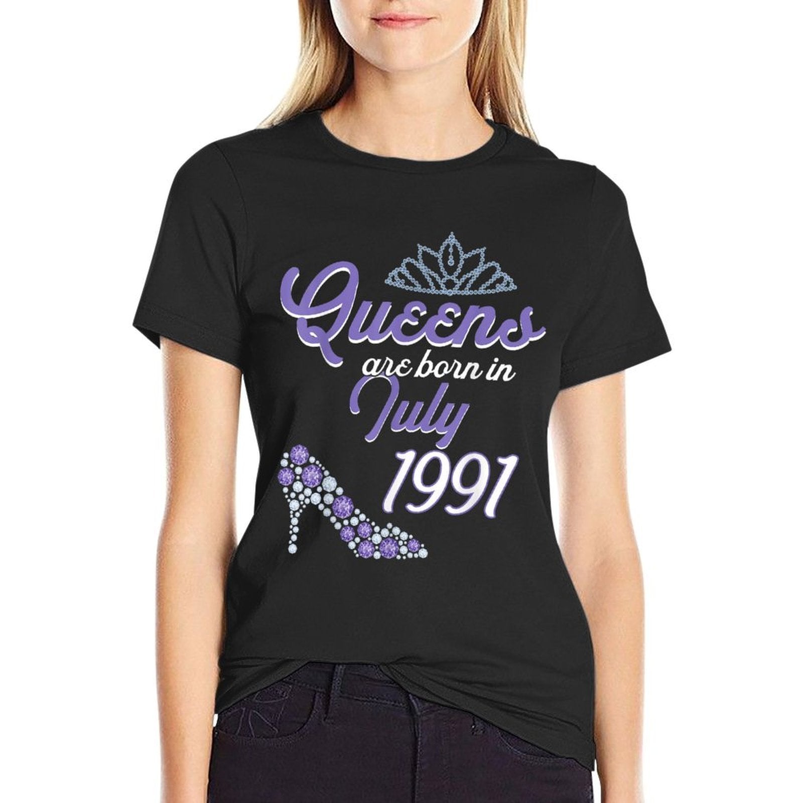 30 Years Old Bday July 1991 30Th Birthday Women  Cotton T-Shirt