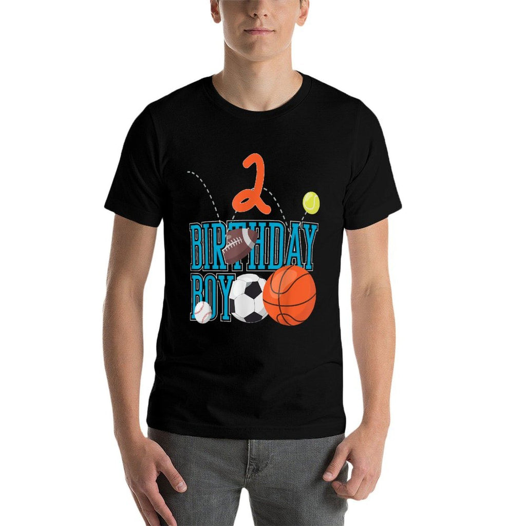 2 Years Old Birthday Boy Sports Matching Family  Moisture-wicking T-Shirt