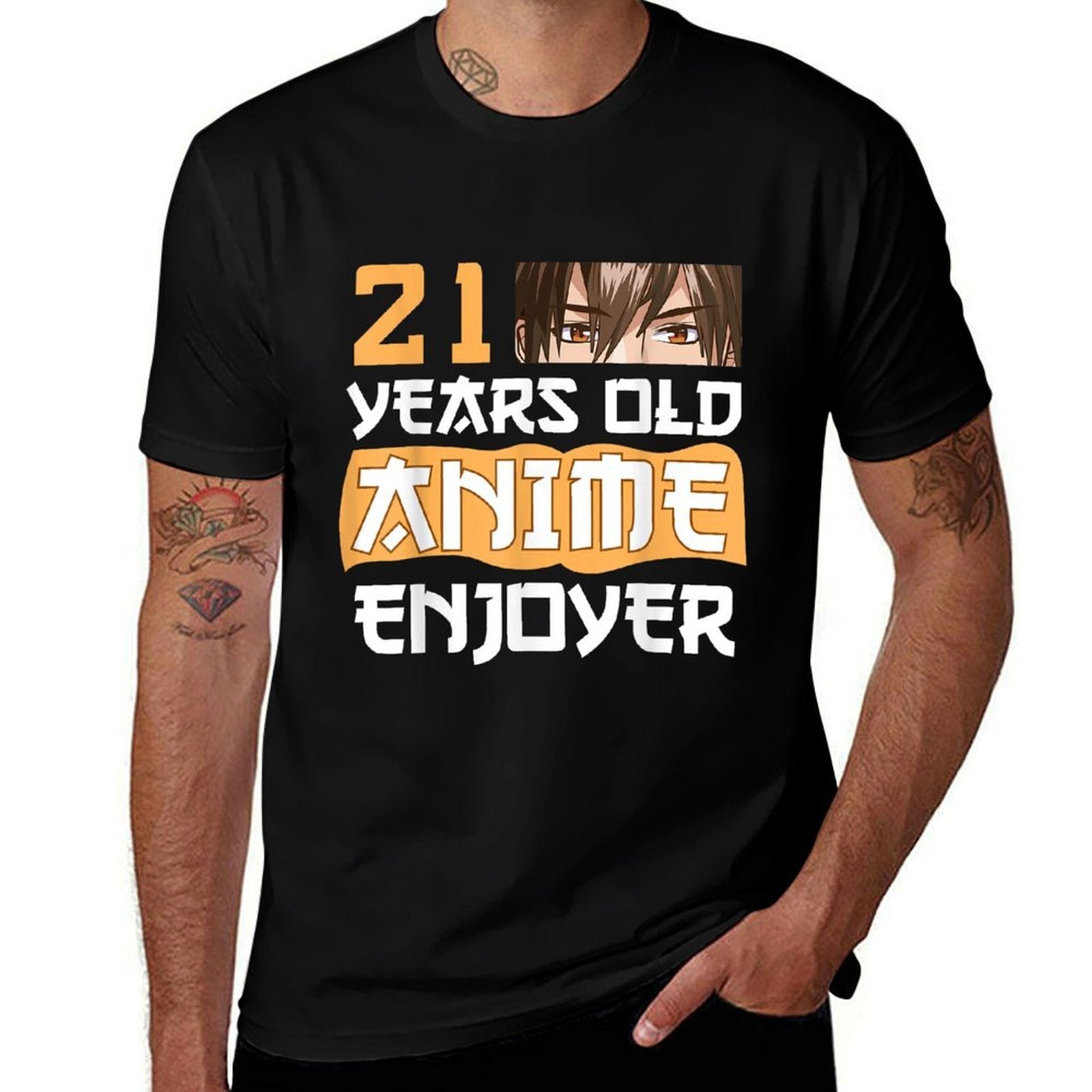 21st Birthday Kawaii Anime Otaku 21 Years Old Anime Enjoyer  Eco-friendly Material T-Shirt