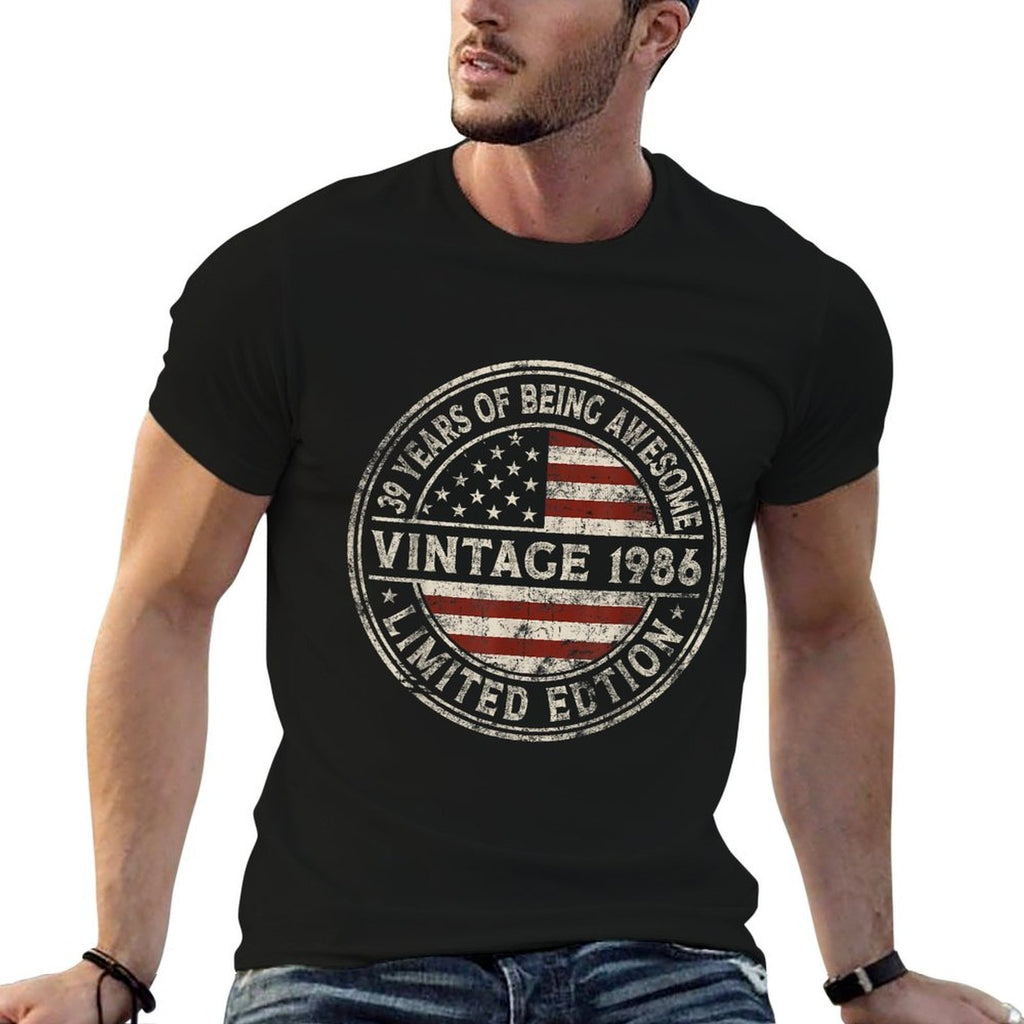 39th Birthday Vintage 1986 Limited Edition American  Breathable T-Shirt