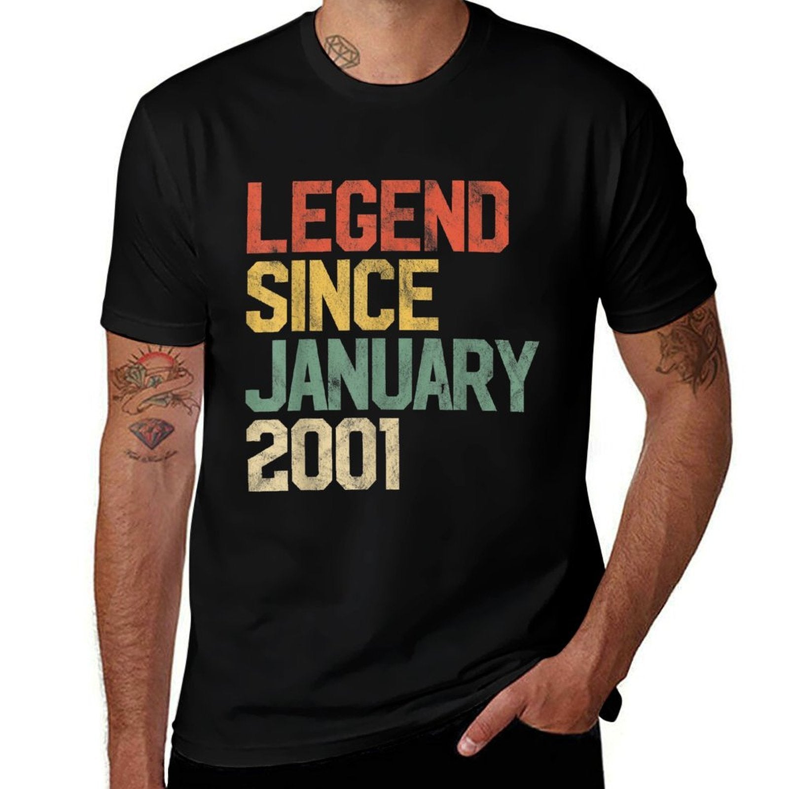 21 Year Old Gifts Legend Since January 2001 21st Birthday  Moisture-wicking T-Shirt
