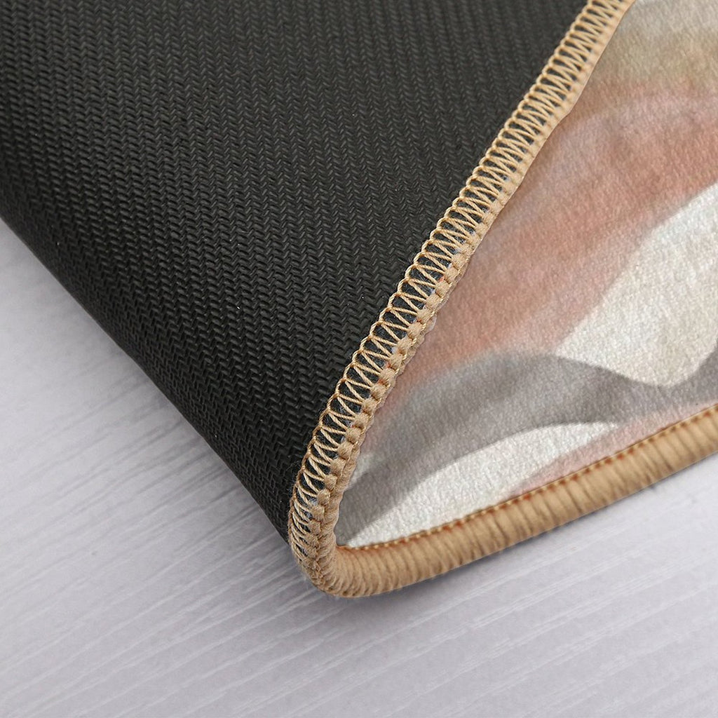 Calm Earthy Tones Abstract Waves Pattern  High-Traffic Bath Mat