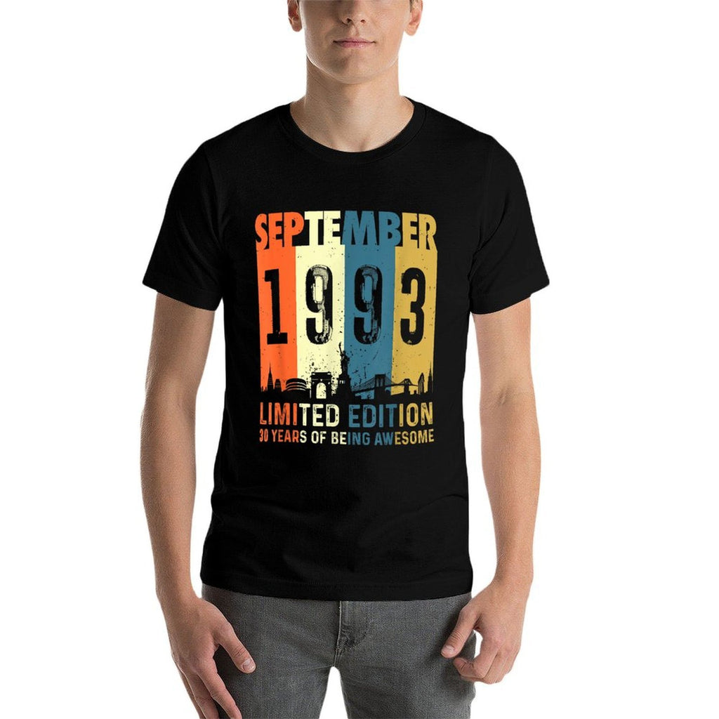 30 Limited Edition, Made in September 1993 30th Birthday  Trendy Pattern T-Shirt