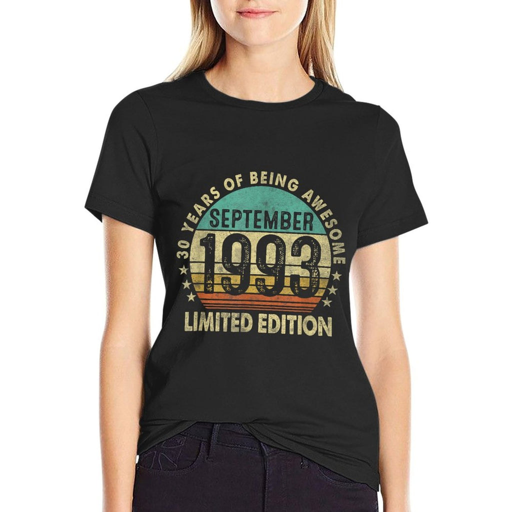 30 Year Old Gift Vintage September 1993 Funny 30th Birthday  Lightweight T-Shirt