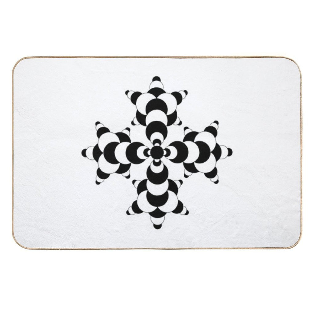 Fractal Molecule Crop Circle  Dirt-Trapping Bath Mat