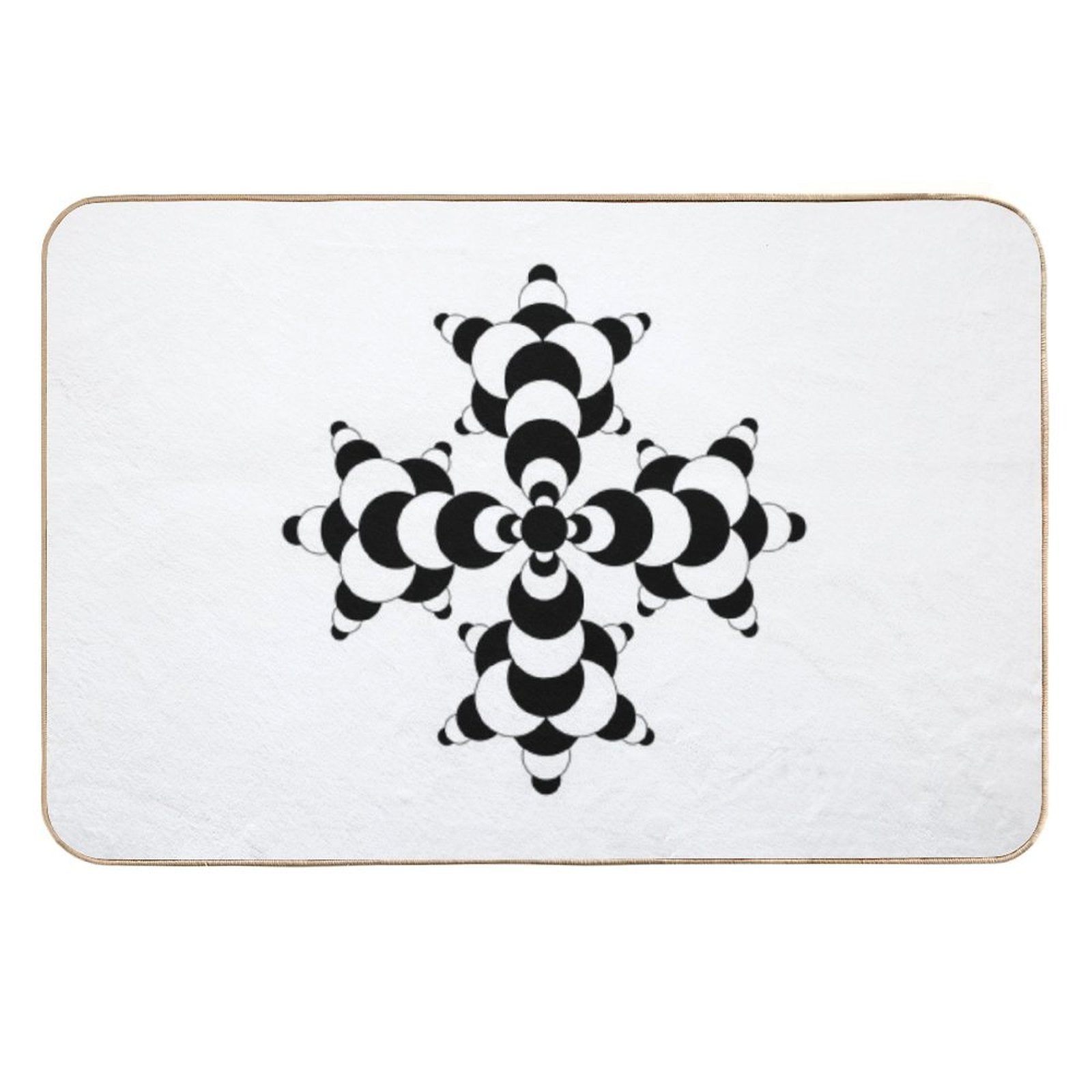 Fractal Molecule Crop Circle  Dirt-Trapping Bath Mat