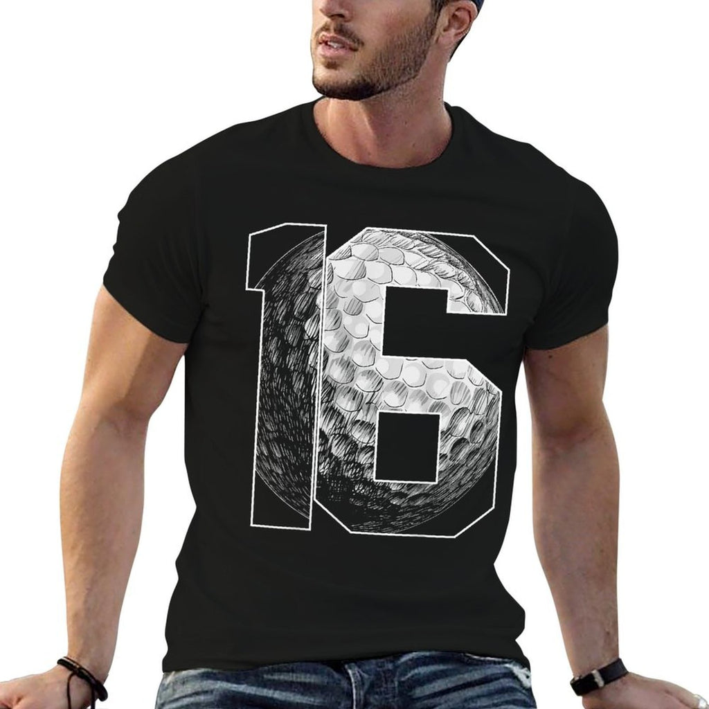 16th Birthday Boy Golf Player Golf 16 Years Old  Easy-care T-Shirt