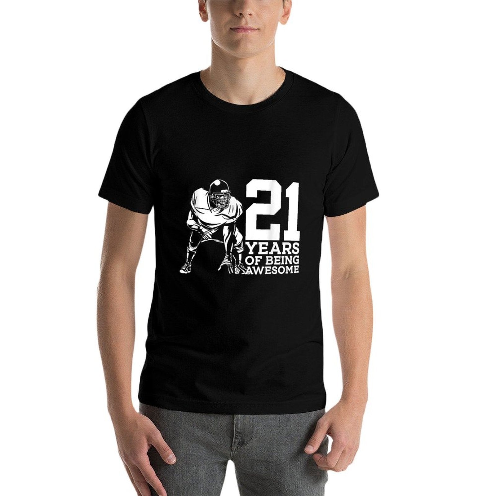 21 YEARS OF BEING AWESOME FOOTBALL 21ST BIRTHDAY Comfortable T-Shirt