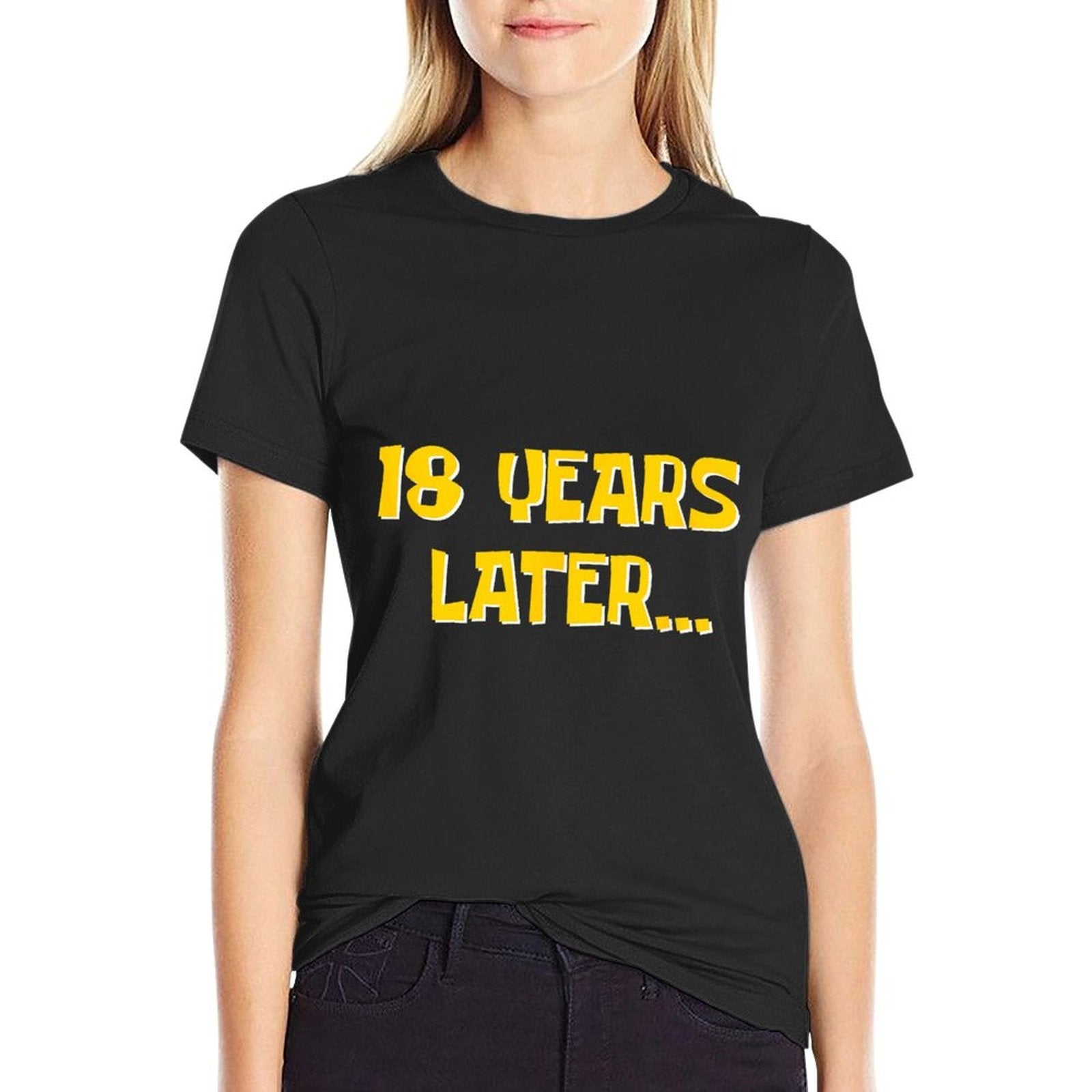 18 Years Later Funny Millennial Gen Z 18th Birthday  Tagless Design T-Shirt