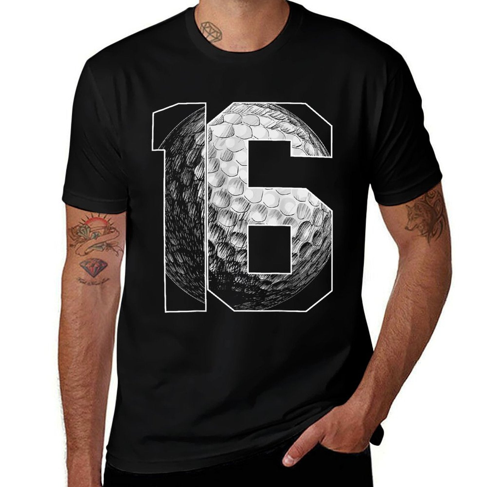 16th Birthday Boy Golf Player Golf 16 Years Old  Easy-care T-Shirt