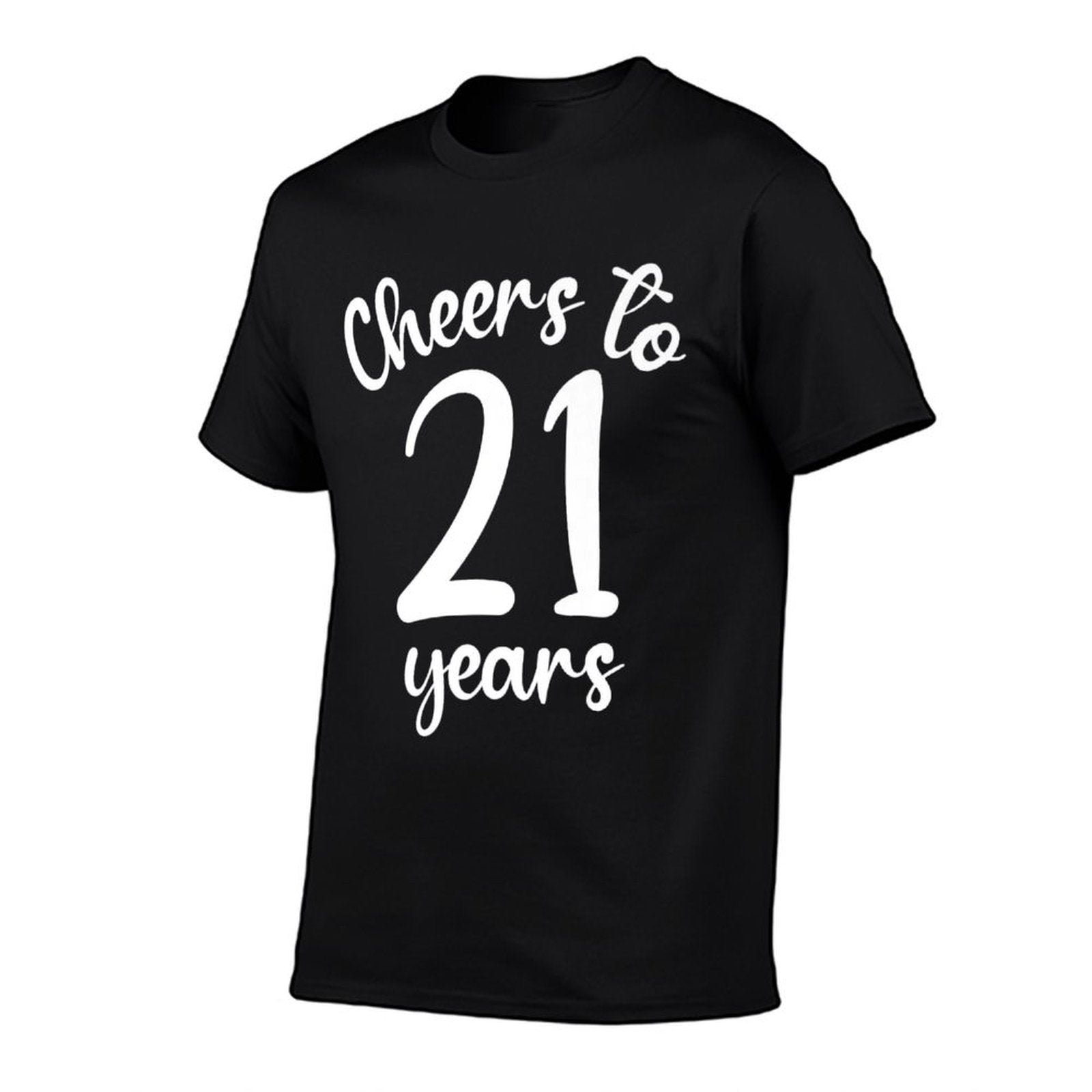 21st Birthday Cheers To 21 Years Twenty First Birthday Premium  High-quality Stitching T-Shirt