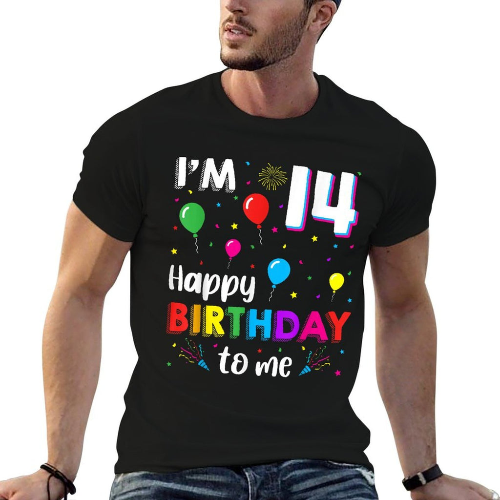 14th Birthday I'm 14 Happy Birthday To Me 14 Years Old Bday  Oversized Silhouette T-Shirt