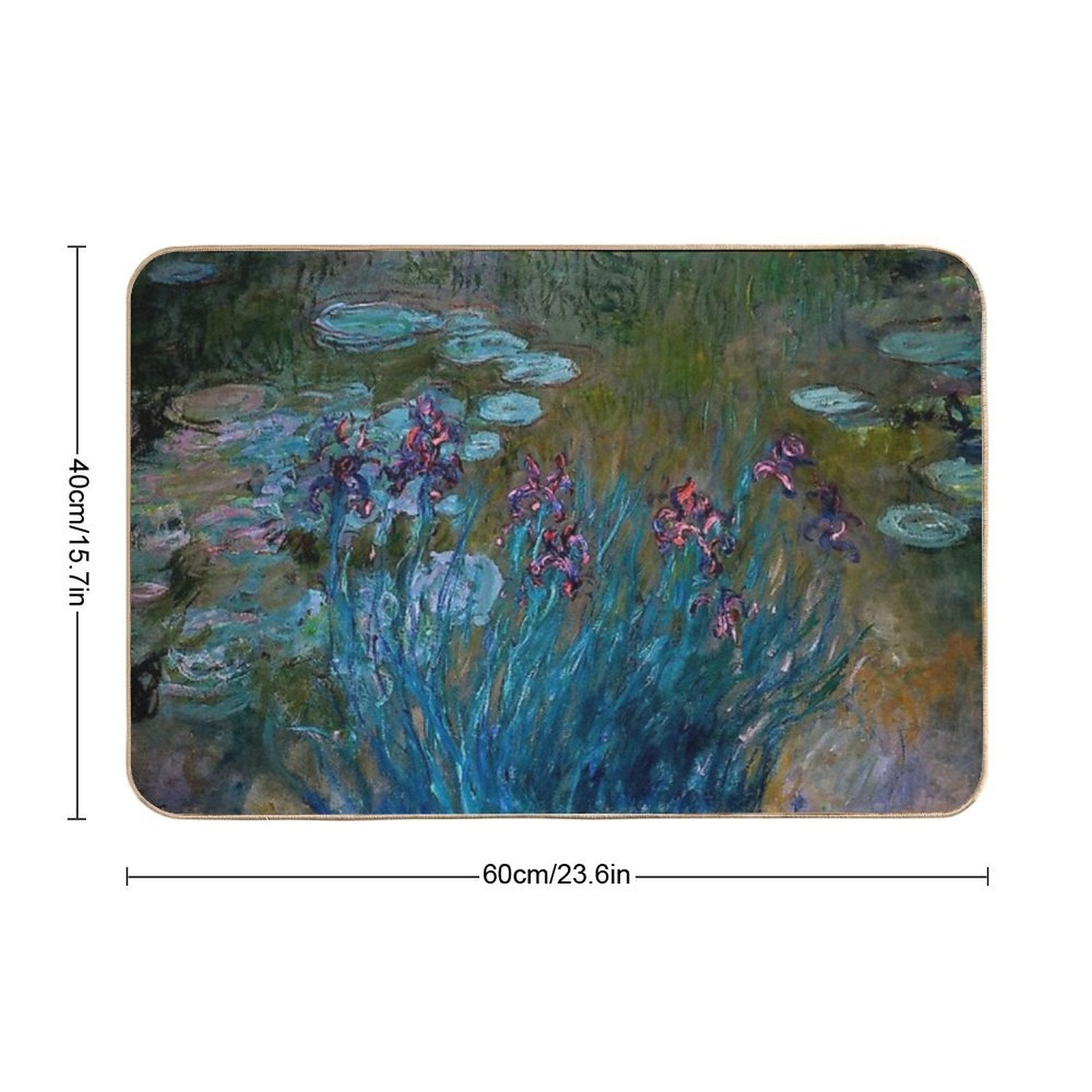 Irises And Water Lilies Claude Monet 1917  Long-Lasting Bath Mat