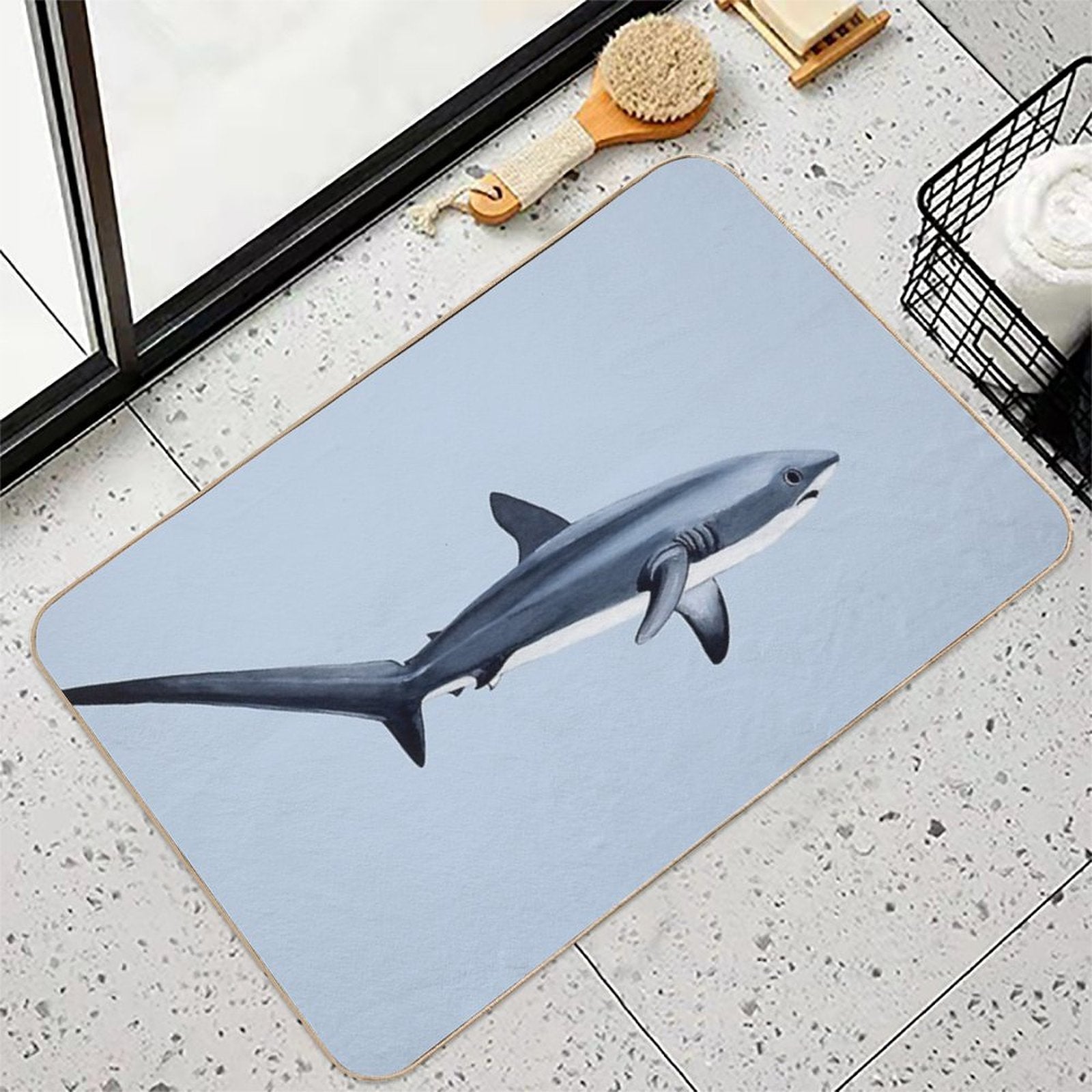 THRESHER SHARK  Repositionable Bath Mat