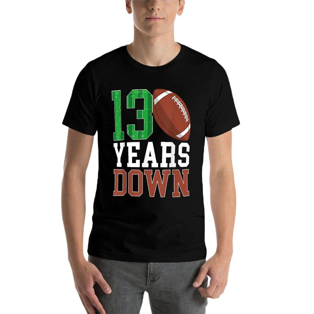 13th Birthday Football Thirteen Year Old Football Player  Quick-drying T-Shirt
