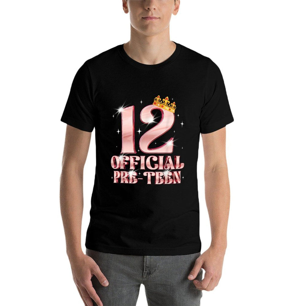 12th Birthday Girls 12 Years Old Official PRE-TEEN  Durable T-Shirt
