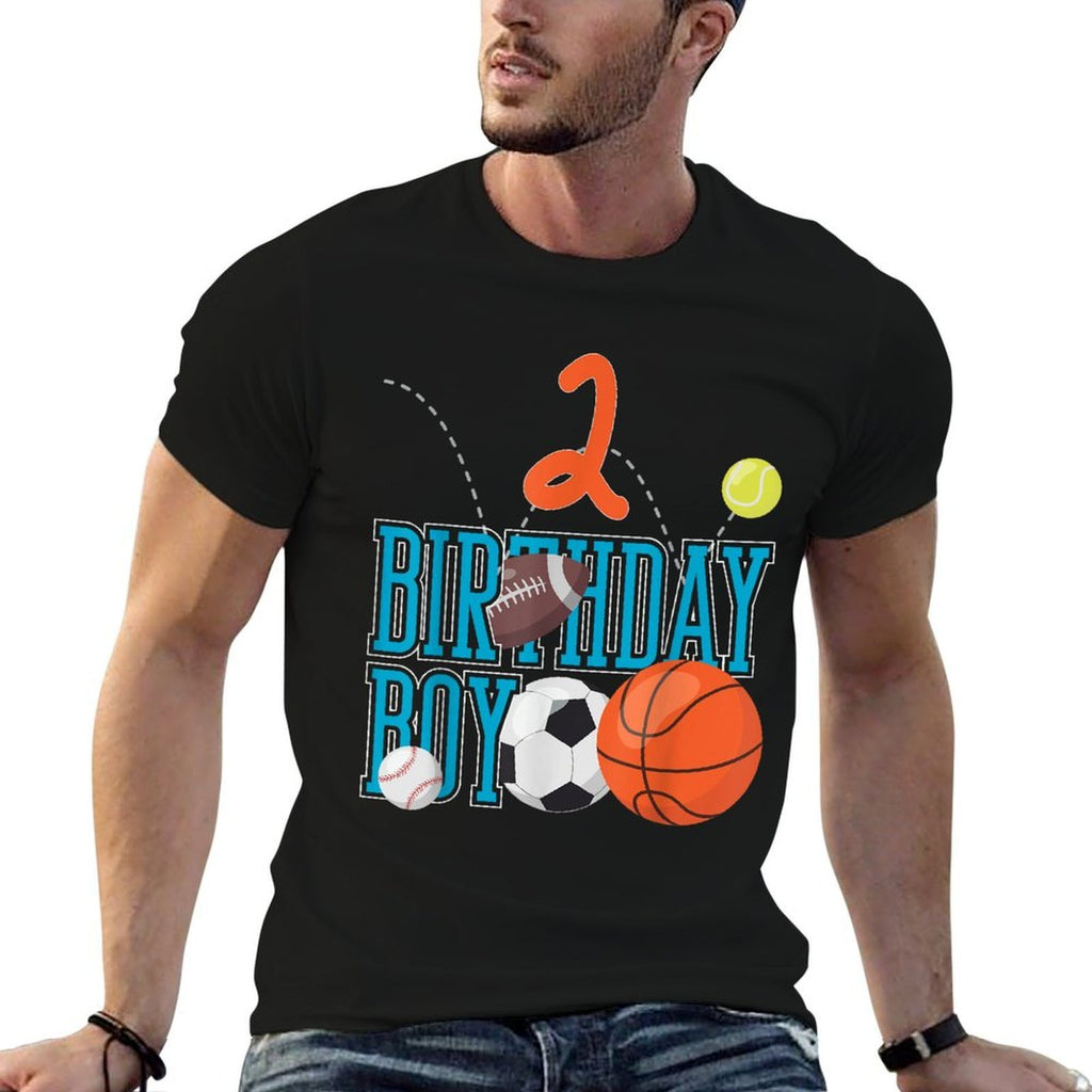 2 Years Old Birthday Boy Sports Matching Family  Moisture-wicking T-Shirt