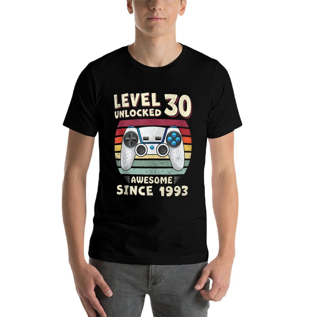 30 Birthday Decorations Gamer Men Video 1993 30th Birthday  Moisture-wicking T-Shirt