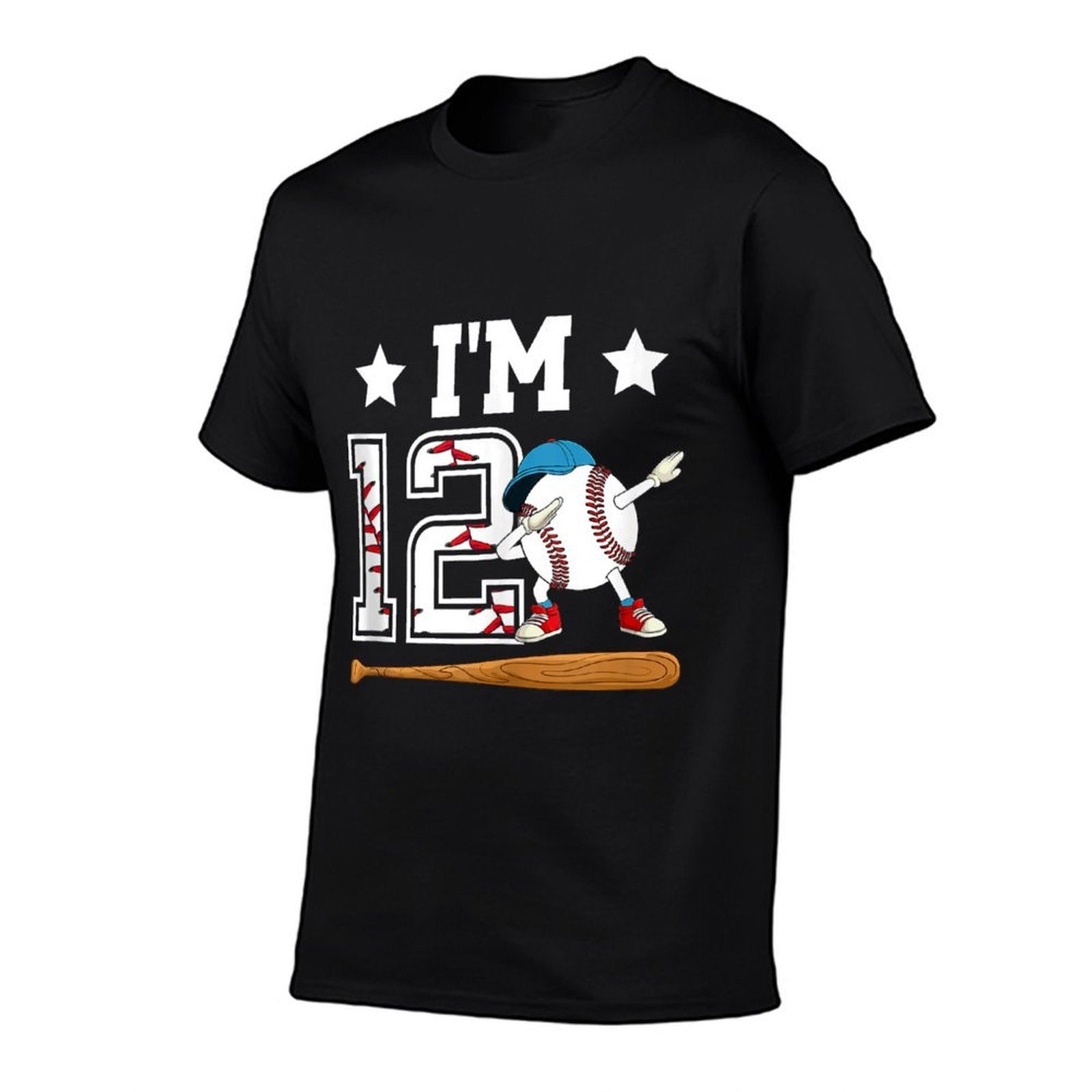 12th Baseball Birthday Twelve Year Old Baseball Player  Slim-fit Cut T-Shirt