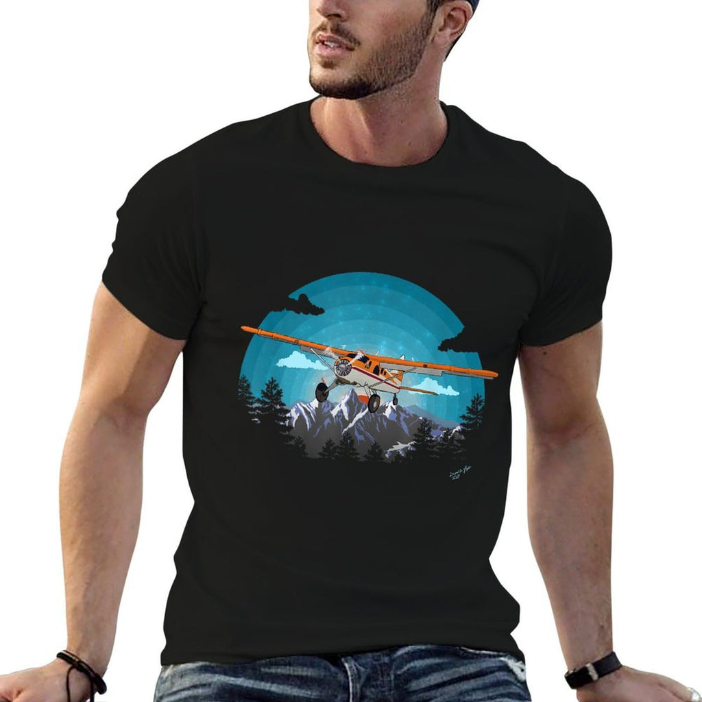 &#34;Twilight Flight&#34;  Beaver Bushplane Airplane Flying Pilot  Wrinkle-resistant T-Shirt