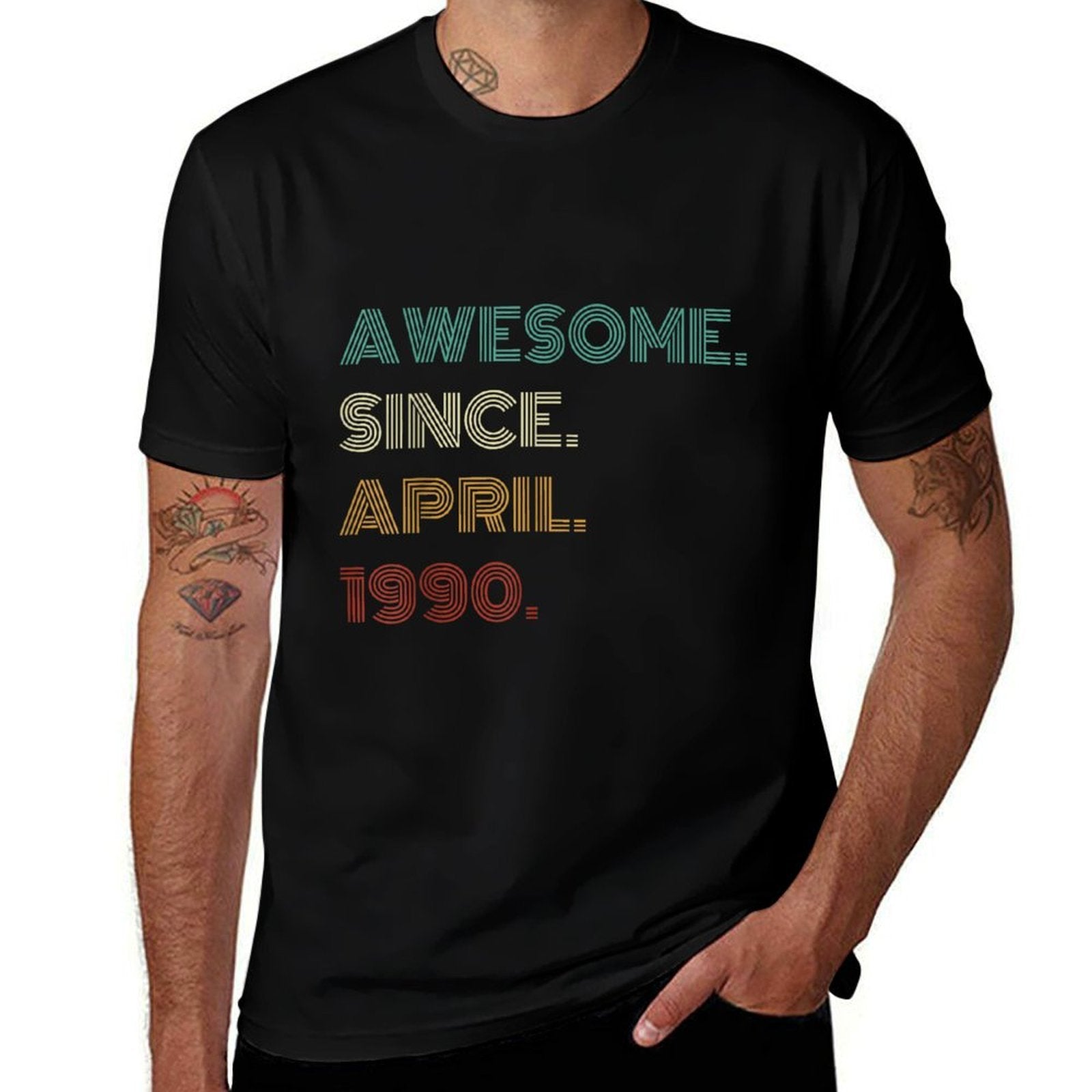 35 Years Old Awesome Since April 1990 35th Birthday  Quick-drying T-Shirt