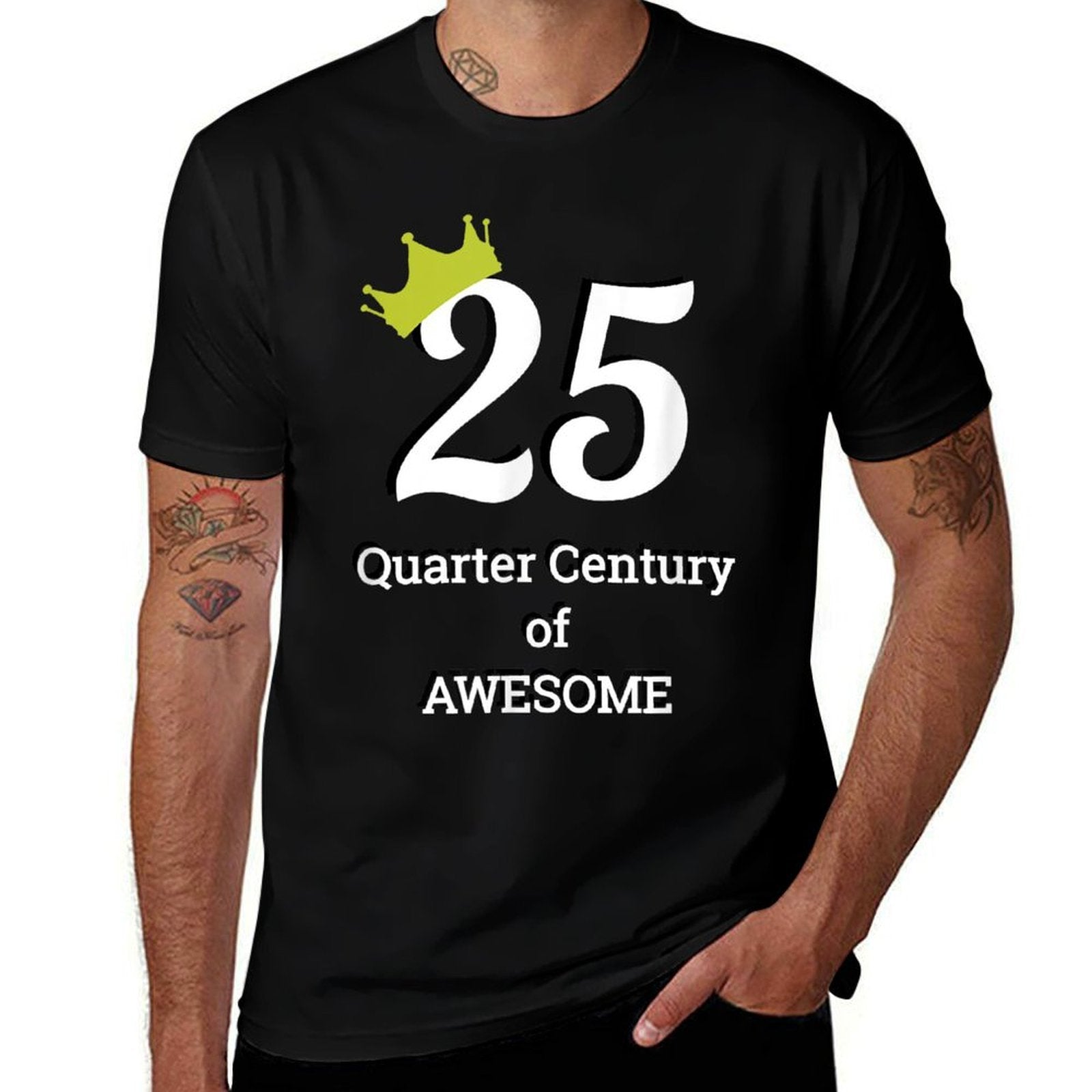 25th Birthday - Quarter Century of Awesome  Slim-fit Cut T-Shirt