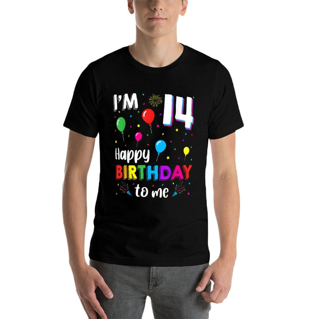 14th Birthday I'm 14 Happy Birthday To Me 14 Years Old Bday  Oversized Silhouette T-Shirt