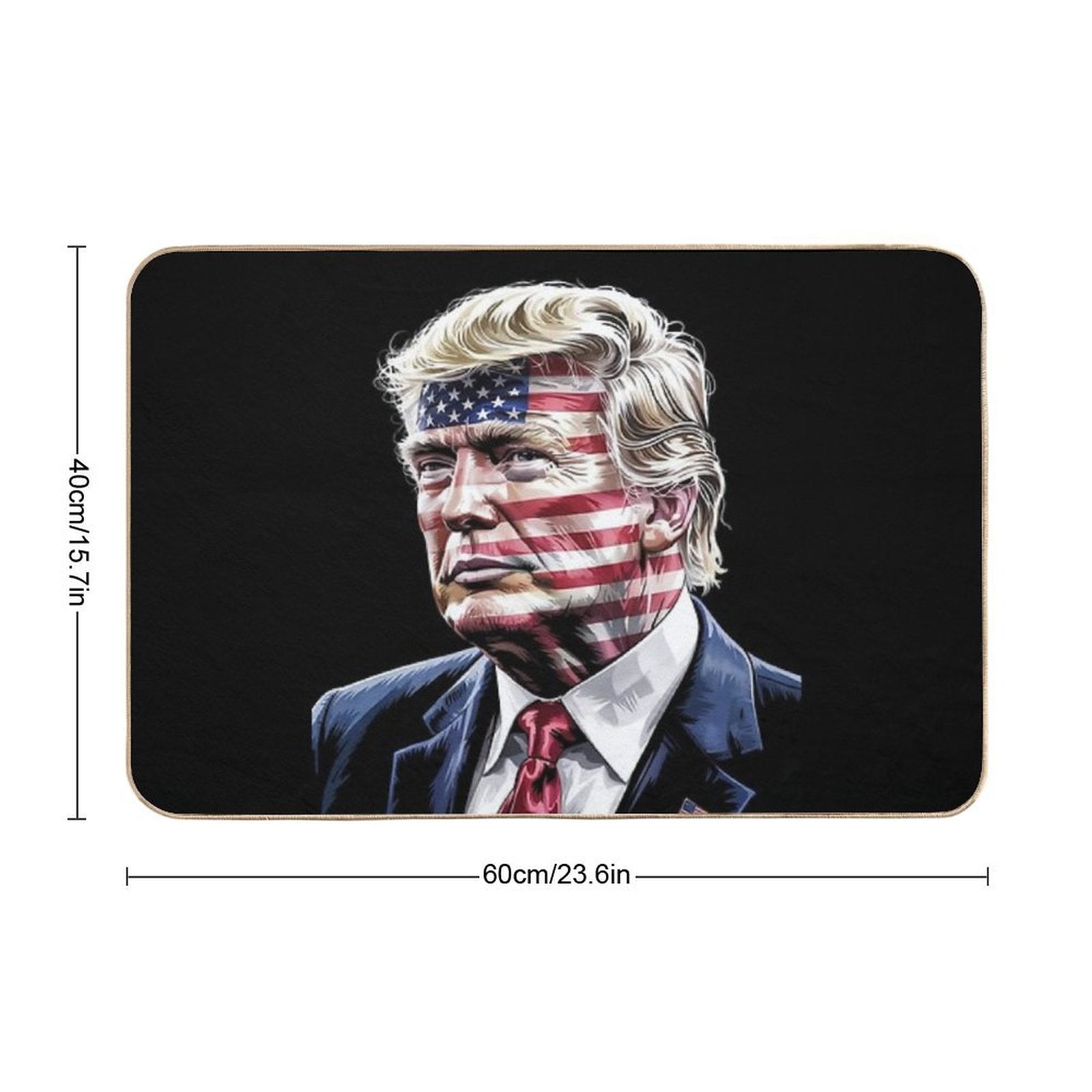 Donald Trump Portrait Face USA Flag 4th July 2025-  Versatile Bath Mat