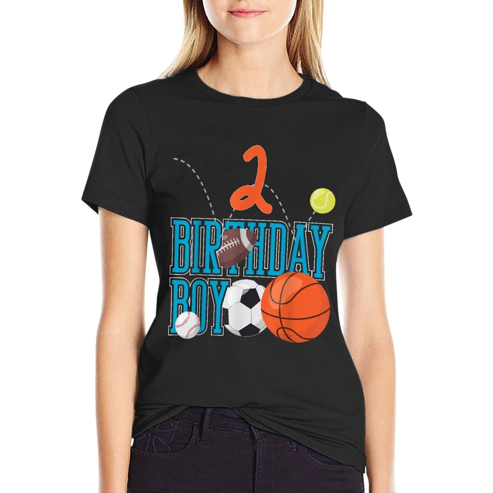 2 Years Old Birthday Boy Sports Matching Family  Moisture-wicking T-Shirt