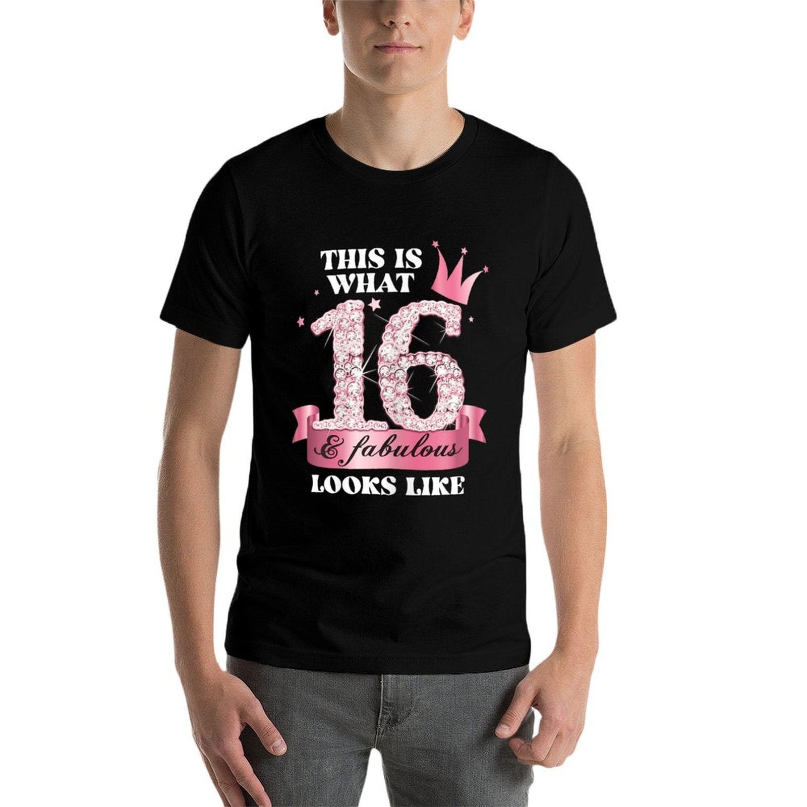 16  Fabulous I Pink Black Party Group Photo Outfit  Cotton T-Shirt
