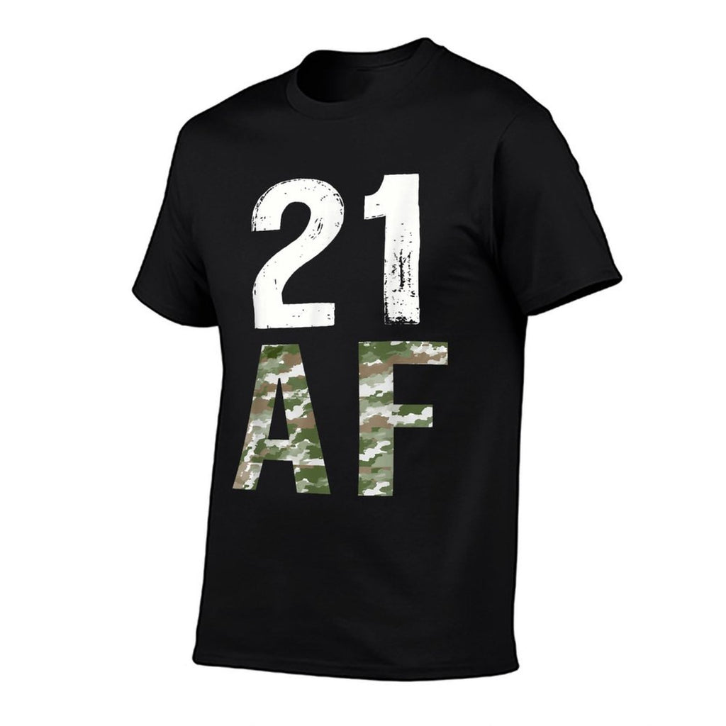 21 Legal AF 21st Birthday Military Shirt  Graphic-printed T-Shirt