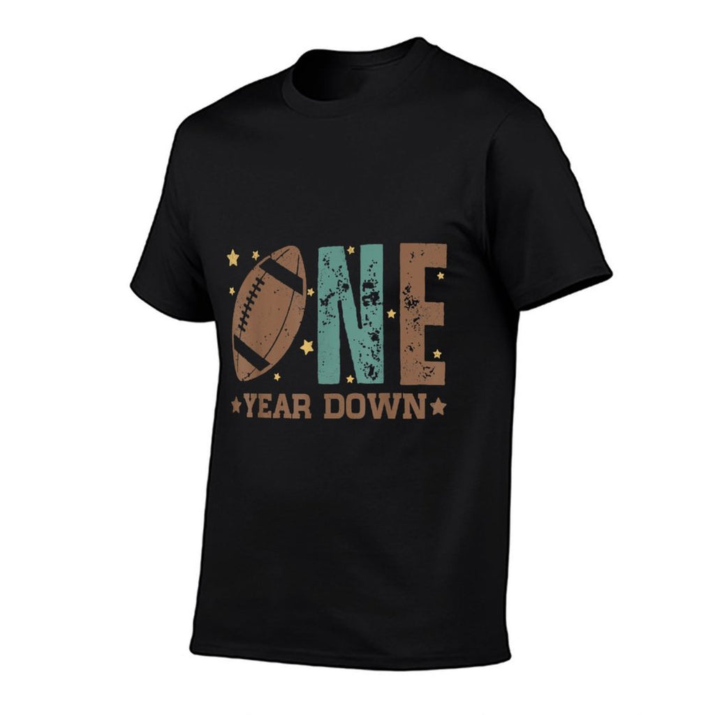 1st Year Down Football Lover First Birthday Boy Party  Odor-resistant T-Shirt