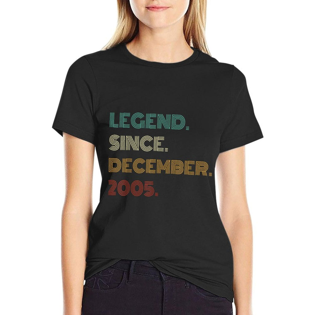 20 Years Old Legend Since December 2005 20th Birthday  Durable T-Shirt