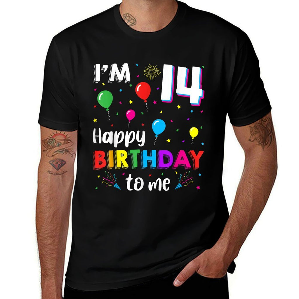 14th Birthday I'm 14 Happy Birthday To Me 14 Years Old Bday  Oversized Silhouette T-Shirt