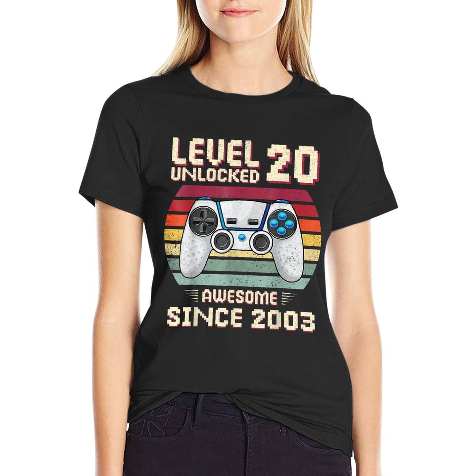 20 Birthday Decorations Gamer Men Video 2003 20th Birthday  Vintage-inspired T-Shirt