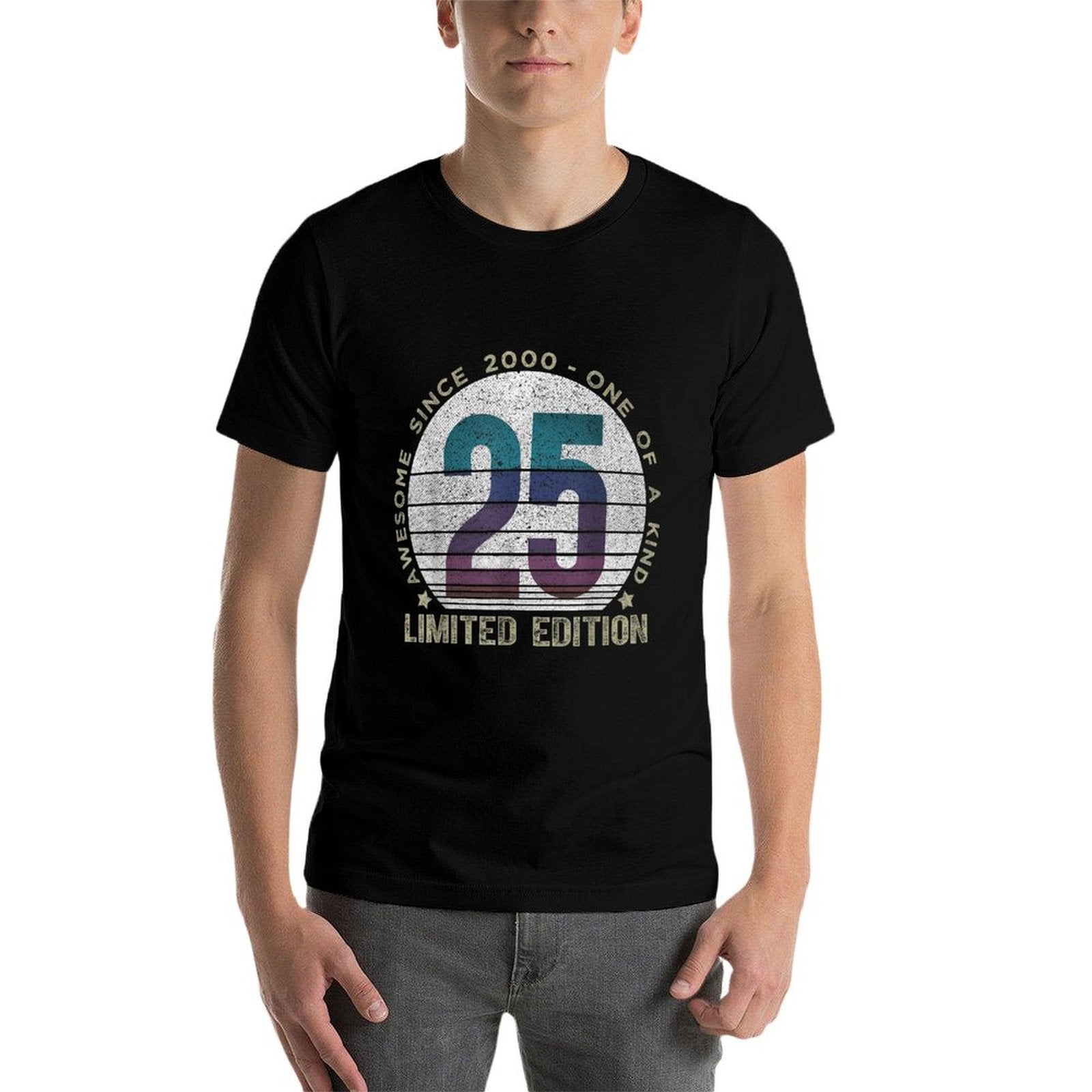 25 Year Old Gifts Vintage 2000 Limited Edition 25th Birthday  Heathered Texture T-Shirt