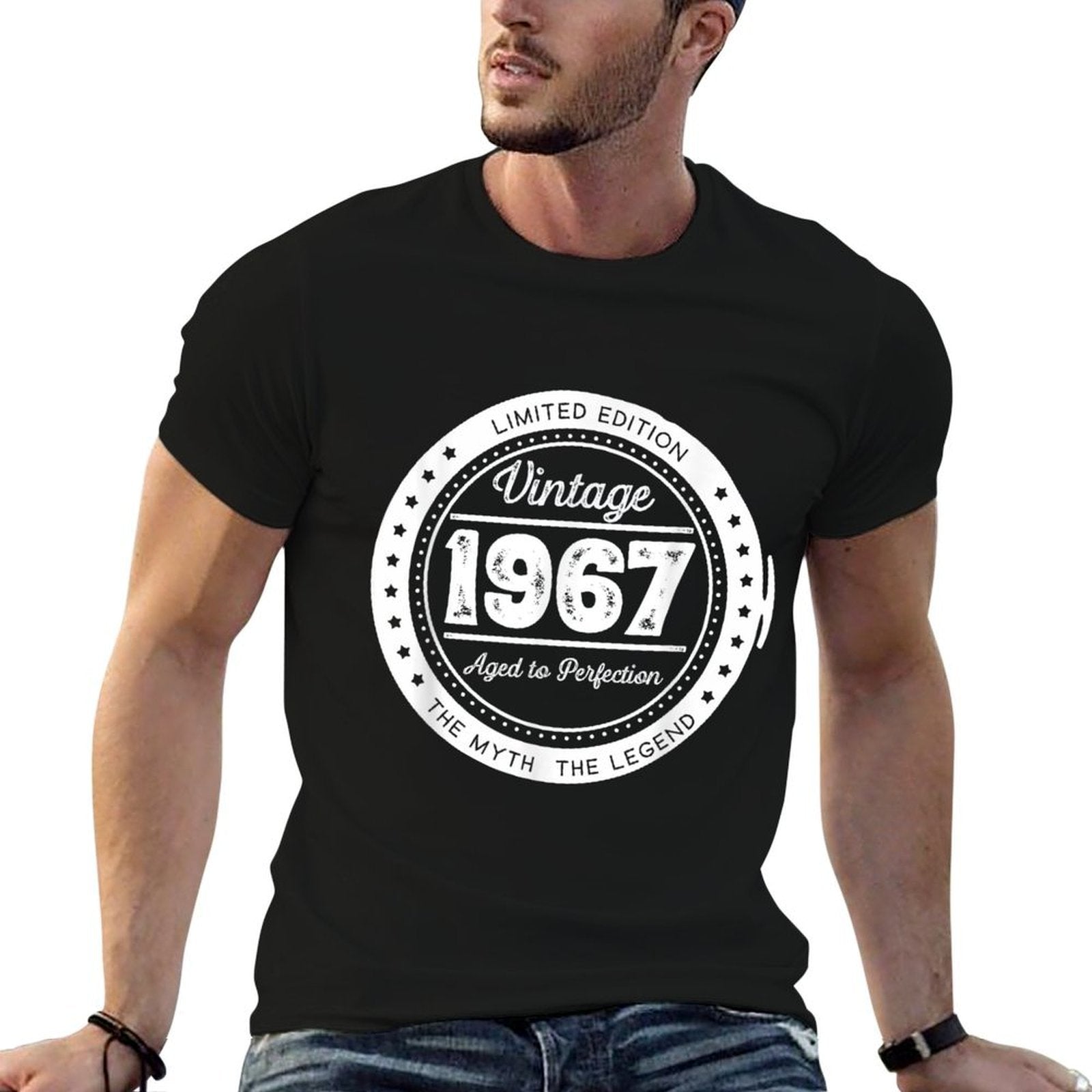 1967 50th Birthday, Fifty Years Old  Fade-proof Color T-Shirt
