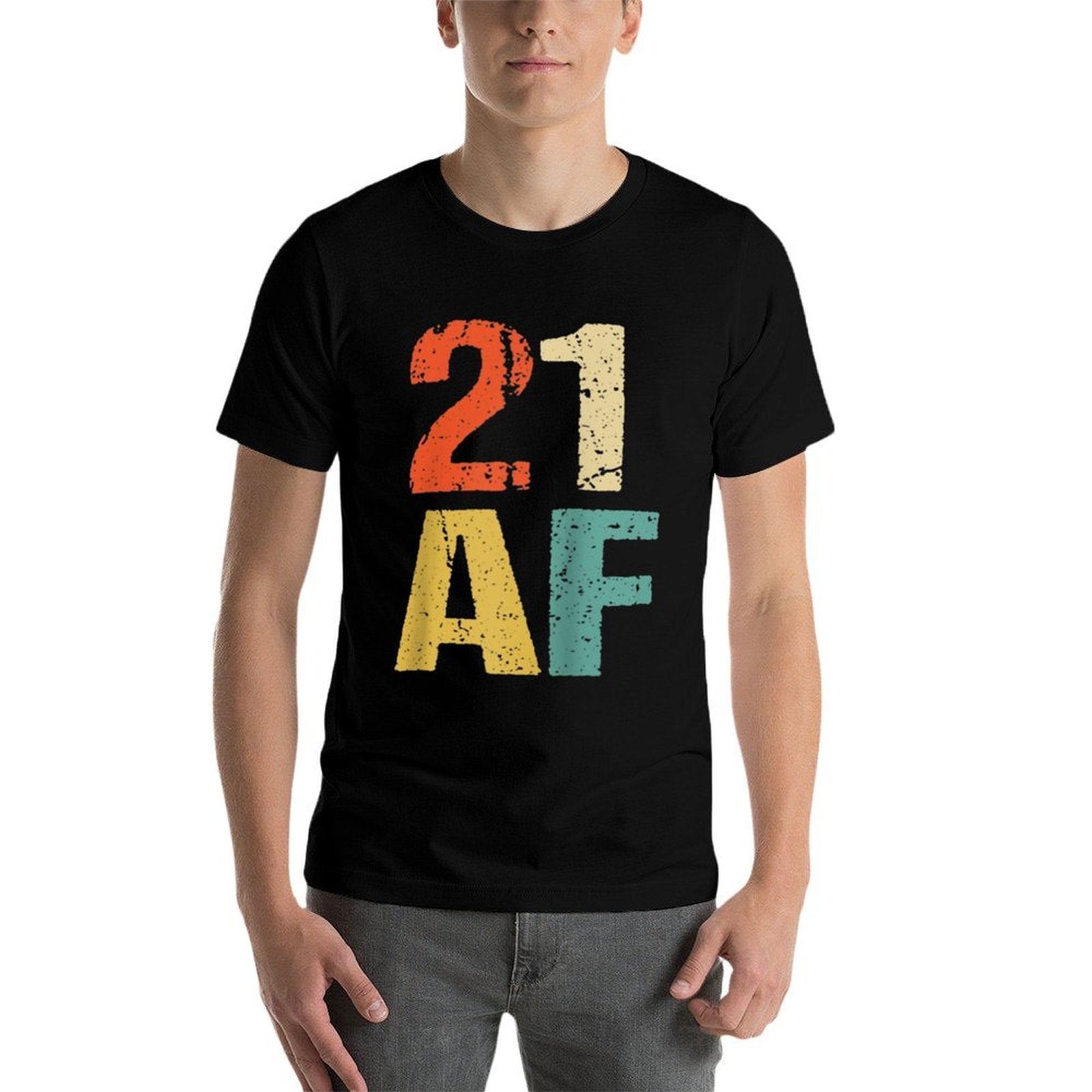 21st Birthday Vintage 21 AF Retro 21st Birthday Raglan Baseball  Odor-resistant T-Shirt