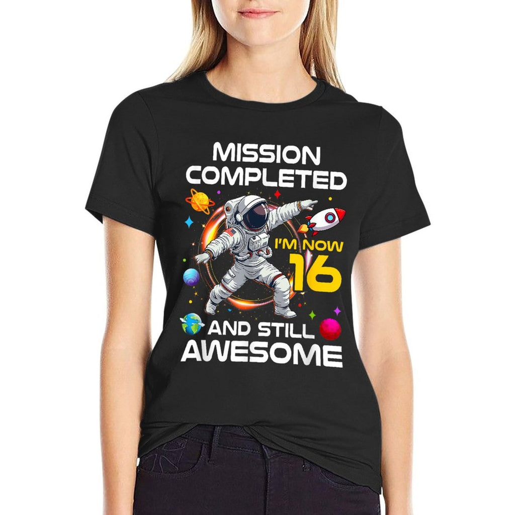 16Th Birthday Astronaut 16 Years Old Outer Space Birthday  Quick-drying T-Shirt