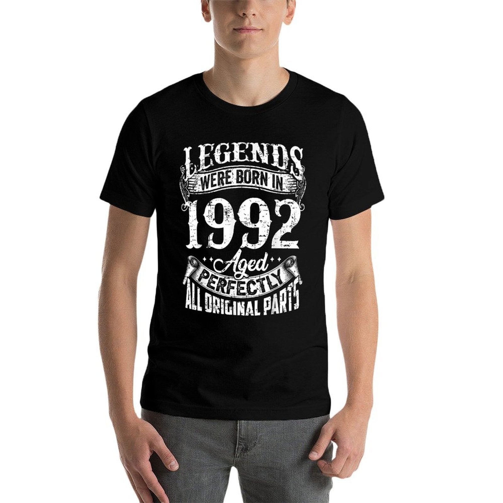 30 Years Old Vintage Legends Born In 1992 30th Birthday  High-quality Stitching T-Shirt